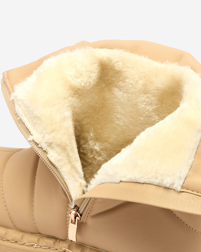 Royalfashion Camel Sieviešu zābaki a'la sniega zābaki Oterika