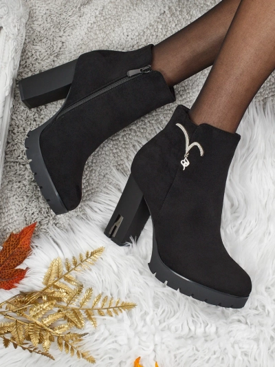 Women's Denvaya Eco Suede Heeled Ankle Boots