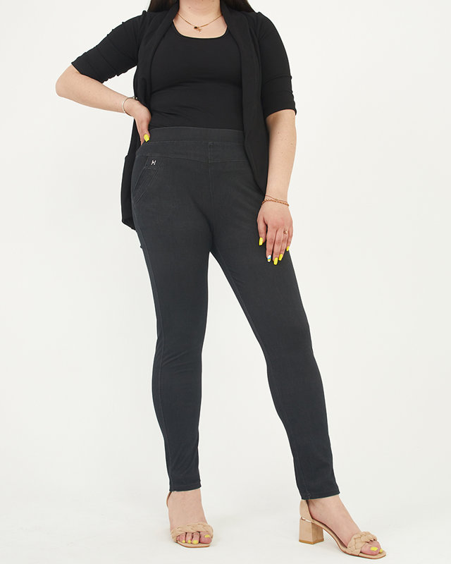 Black women's PLUS SIZE treggings - Clothing