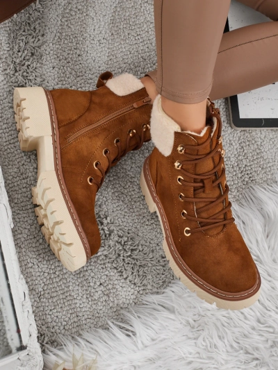 Женские ботинки-траперы с мехом Tessara