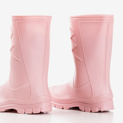 Taif pink matt rubber wellies - Wellies 1