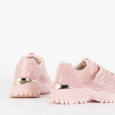 Pink women's sports sneakers Raysn - Footwear