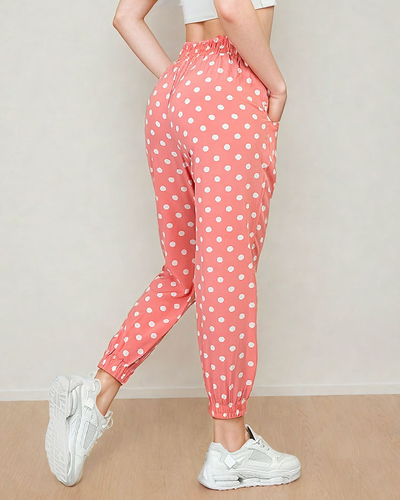 Royalfashion Women's dotted fabric pants