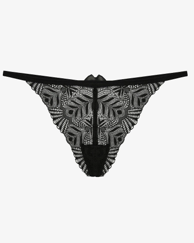 Black lace women's thong panties - Underwear