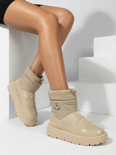 Royalfashion Women's slip-on snow boots in light brown color Ireda