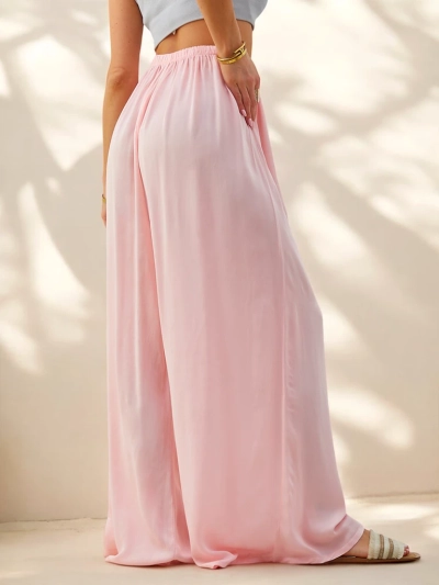 Royalfashion Sieviešu taisnās viscose bikses materiāls