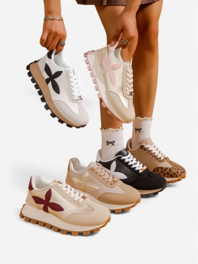 Royalfashion Women's sports sneakers on a thicker sole Aloqa