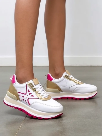 Royalfashion Women's sneakers with glitter Senues
