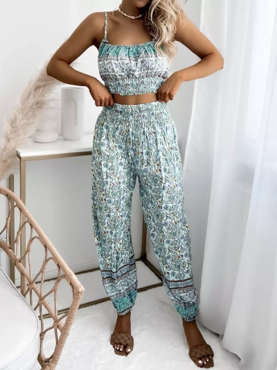 Mint print women's set- Clothing