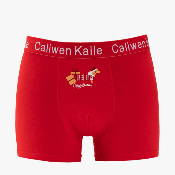 Red men's Christmas boxer shorts - Underwear