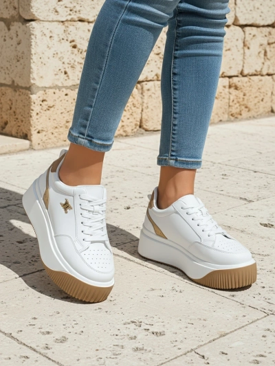 Damskie sneakersy Arianna Bianco na platformie ze sk\