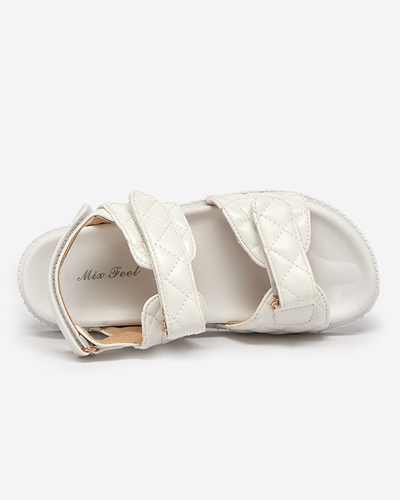 OUTLET White women's Korine velcro sandals - Footwear