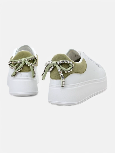 Royalfashion Women's platform sneakers with Ribbon Bow