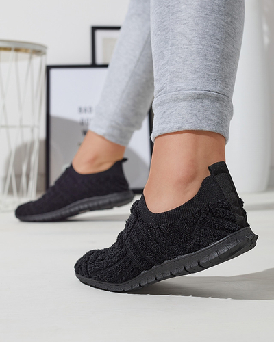 Black slip-on women's sports shoes sneakers Kerliv- Footwear
