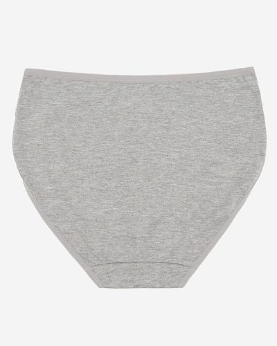 Gray cotton women's knickers with hearts - Underwear