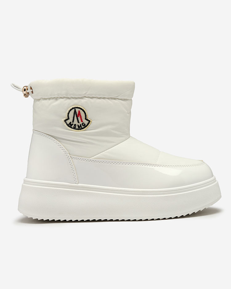 Royalfashion Sieviešu slips-on sniega zābaki baltā krāsā Ademra