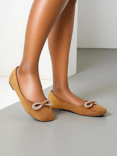 Royalfashion Women's ballet flats with a bow Cocar