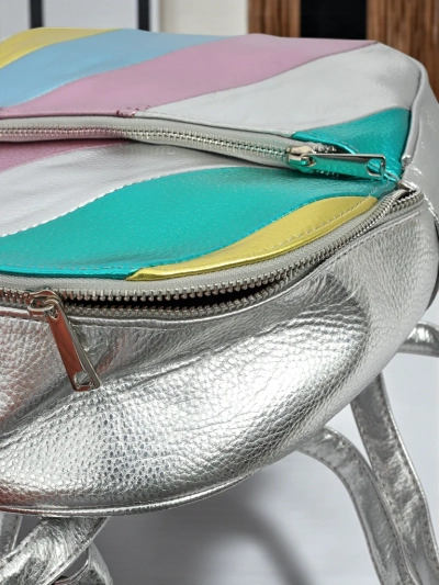 Royalfashion Женский рюкзак из экокожи с полосками Metallic Stripes