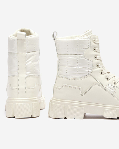 Calista Женская Обувь Модные Плоские Ботинки Кремовые