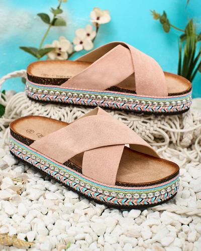 Royalfashion Women's flip-flops on a flat sole Tomlla