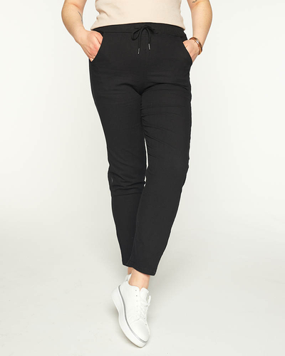 Black women's comfortable pants PLUS SIZE - Clothing