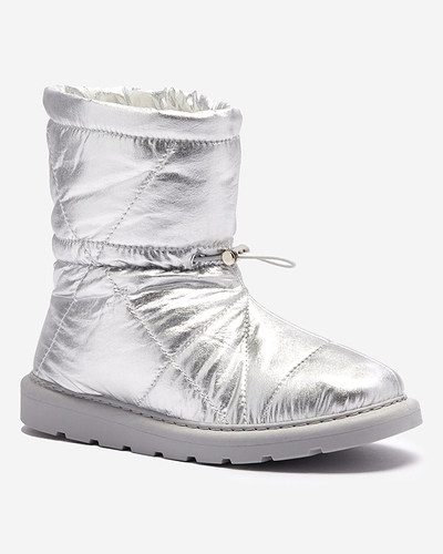 Silver women's insulated boots a'la snow boots Kaliolen - Footwear