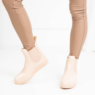 Beige ladies' short galoshes Lamilu - Footwear
