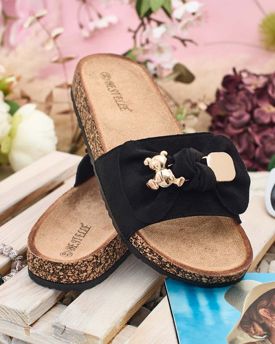 Royalfashion Women's Simio bow flip-flops