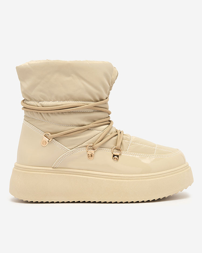 Royalfashion Sieviešu sniega zābaki gaiši brūnā krāsā Dabenda