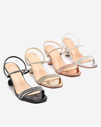 Gold lacquered slippers with low heels Lakopi - Footwear