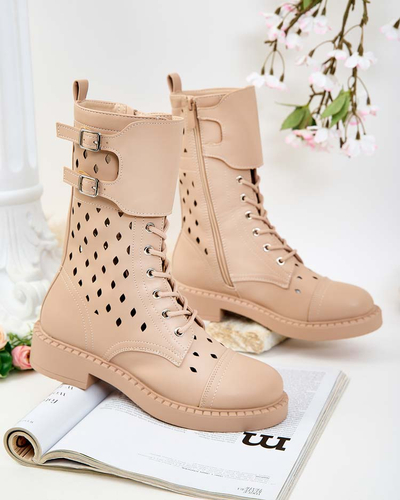 Royalfashion Women's openwork lace-up boots Belsel