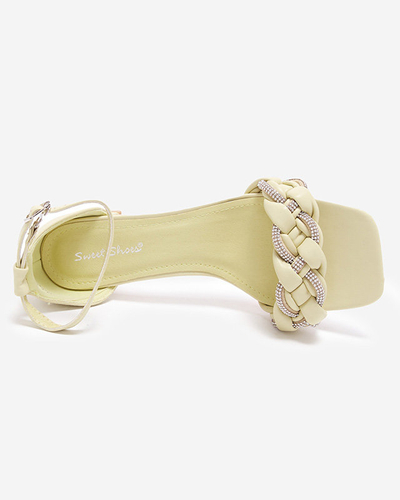 OUTLET Green women's sandals on the Marienka post - Footwear