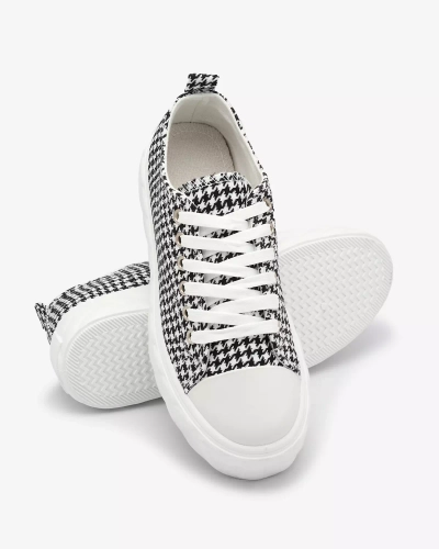 Royalfashion Black and white women's sneakers in pepit Aderin