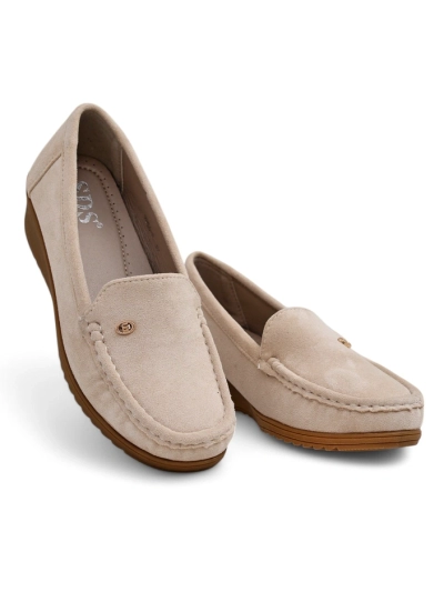 Royalfashion Women's moccasins on a low wedge Lepolt