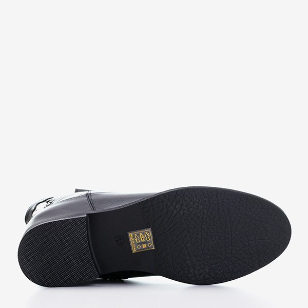 Черные женские ботильоны на скрытой танкетке Walter