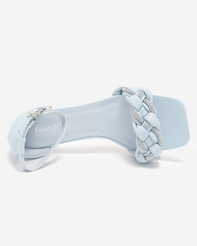 Blue women's sandals on the post Marienka - Footwear