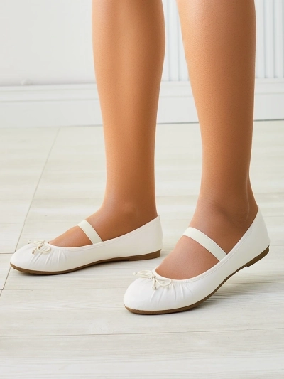 Royalfashion Women's ballerinas with a bow and elastic Evsal