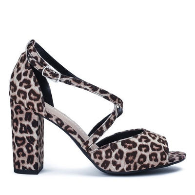 Sandals on a post with a leopard print Erynela - Footwear