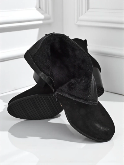 Women's Eco-Suede Heeled Ankle Boots Crimson Echo