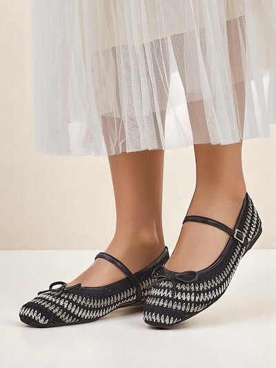 Royalfashion Women’s woven ballet flats with a strap Vanot