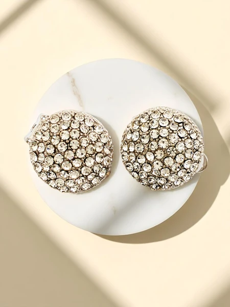 Royalfashion Sieviešu klipšu auskari ar kubiskā cirkonija inkrustācijām