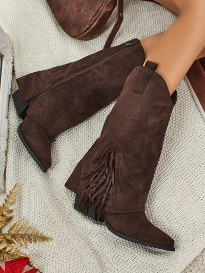 Botki damskie z zabudowaną cholewką Tovris