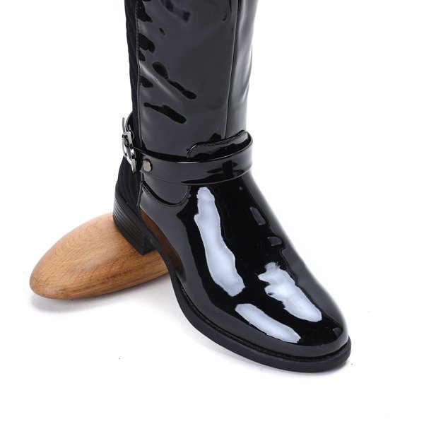 Black lacquered boots Trap Queen - Footwear