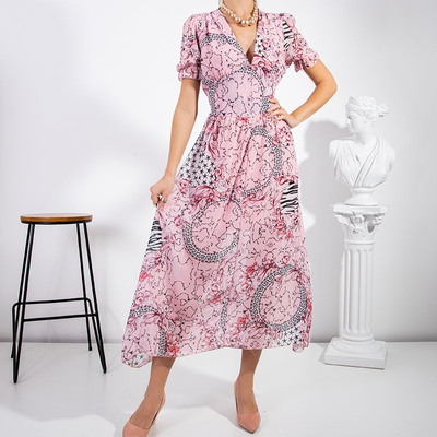 Pink women's maxi dress - Clothing
