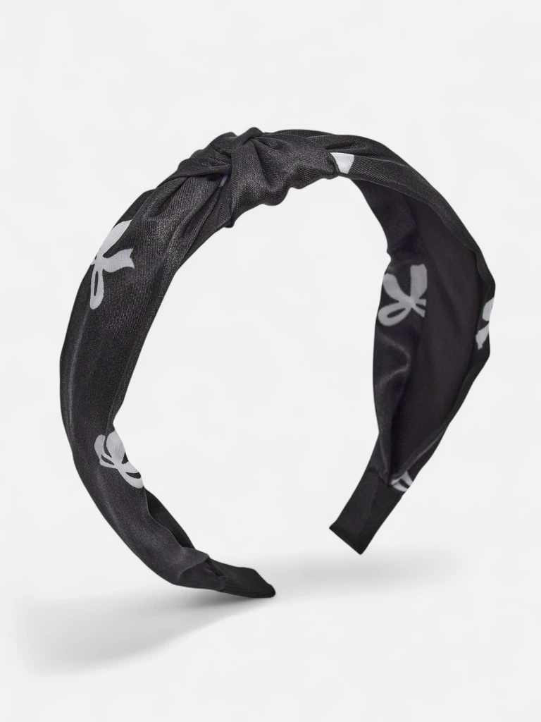 Royalfashion Satin Headband with Braid and Print