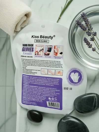 Aurelia Hand Mask Gloves Lavender - Moisturizing hand gloves 30 g