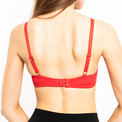 Red padded bra with lace - Underwear
