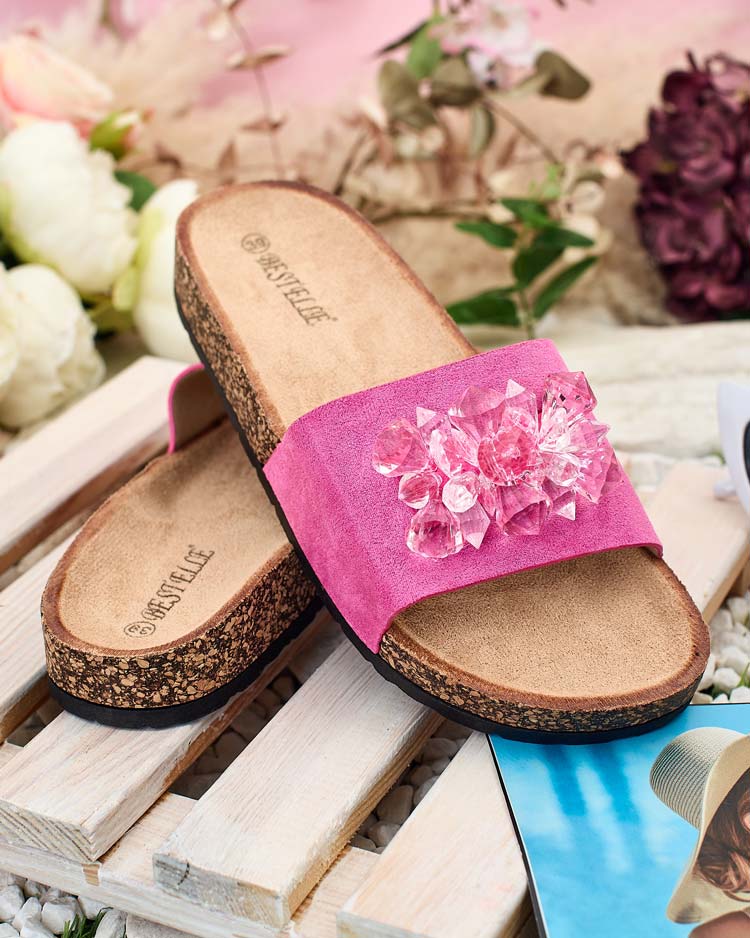 Royalfashion Sieviešu Villo flip-flops ar kristāliem