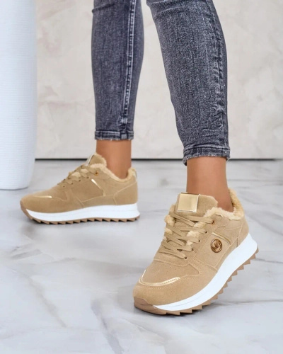 Royalfashion Siltās sieviešu kedas ar kažokādu Boris