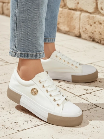Женские белые кеды Aurelio Canvas